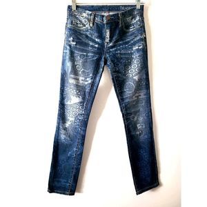 Blank NYC womens jeans blue denim graphic 25 A1.23